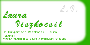 laura viszkocsil business card